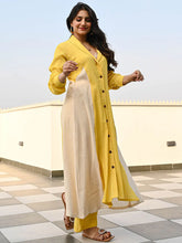 Sunbeam Dual-Tone Kurta Set – Yellow & Beige