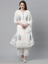Sanganeri Block Printed Kurta and Pant Set with Dupatta