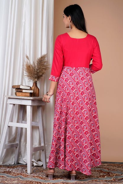 Printed Anarkali Gown